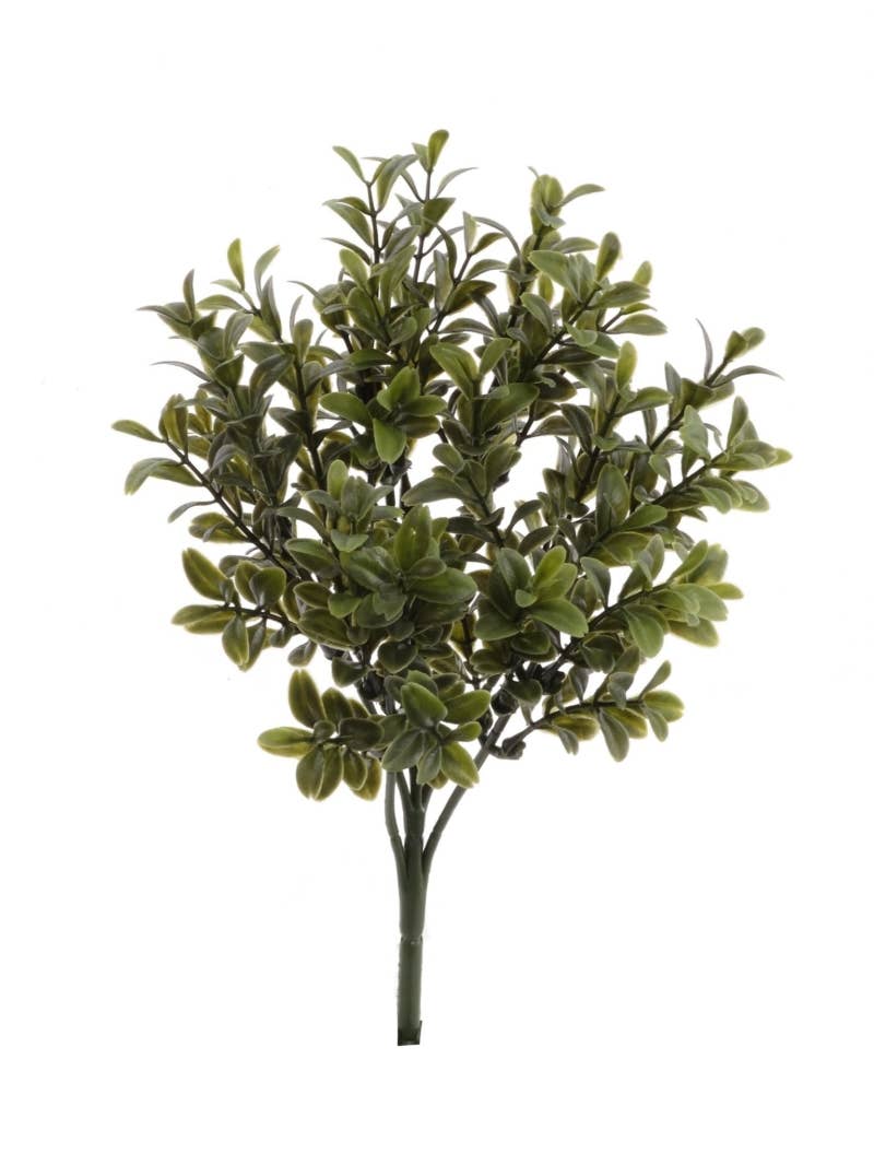 10" Boxwood Pick - Realistic Faux Greenery